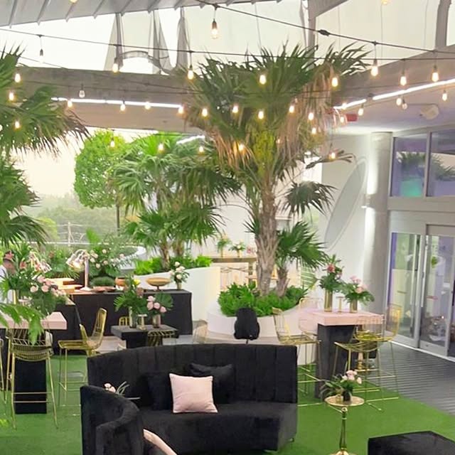 Open-air Rooftop Terrace arranged for an event